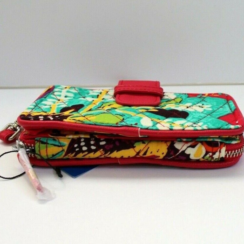Vera Bradley Red Rhumba Quilted Fabric Wristlet - Picture 4 of 8